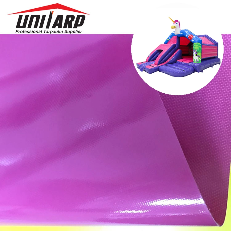 Commercial Grade Durable 0.55mm Thickness PVC Tarpaulin Roll Materials for Inflatable Bouncy Castles