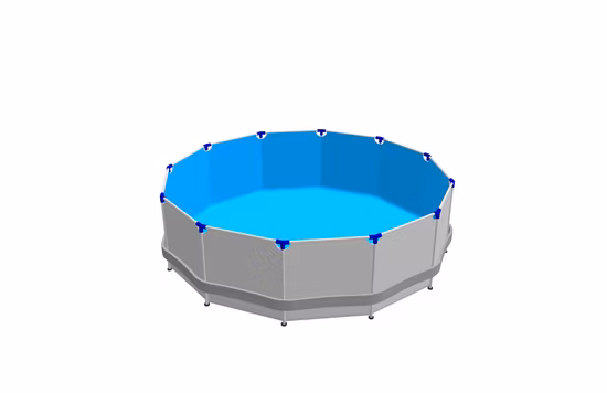 Customized Steel Frame Round Above Ground Swimming Pool