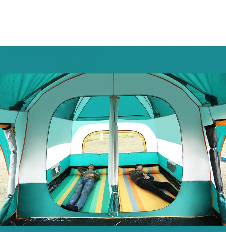 6-12 People Luxurious Double Layer Waterproof Inflatable Family Outdoor Beach Camping Tent