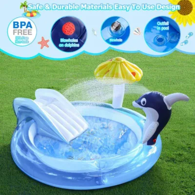 Nova piscina de spray de brinquedo inflável de PVC criativa para áreas externas