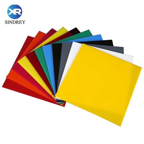 Sindrey Acrylic Panel Color Red Green Yellow Acrylic Product 94% Light Transmittance 1220*2440mm 1.7-25mm Thickness for Advertising